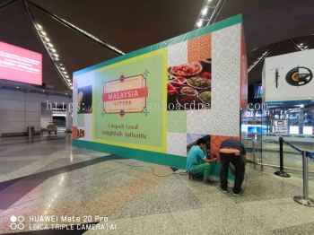 Delicacies of Malaysia kiosk Mall Hording Board at KLIA sepang Kuala Lumpur