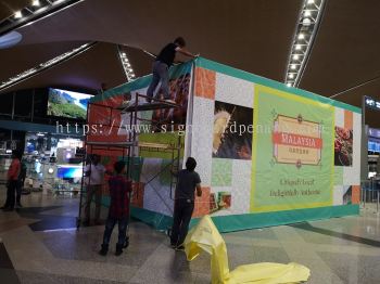 Delicacies of Malaysia kiosk Mall Hording Board at KLIA sepang Kuala Lumpur