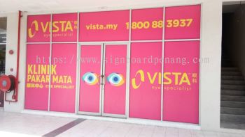 Vista eye specialist Inkjet uv Glass sticker at cheras Kuala Lumpur