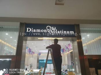 Diamon Platinum 3D acrylic box up LED lettering At sunway subang 