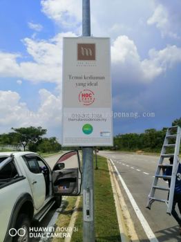 EMKAY JKR speck Road bunting signage  at cyber jaya Kuala Lumpur