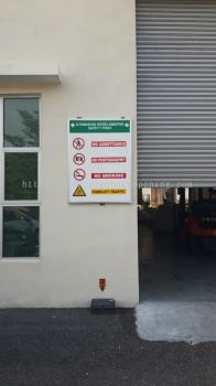 Normal Metal G.i Safety signage at kapar klang