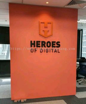 Heroes Od digital 3D EG box up lettering signage at bangsa Kuala Lumpur