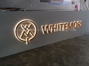 whitemori 3D Eg box up led backlit lettering signboard at Bandar bukit raja klang