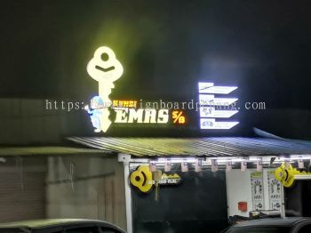 3D LED FRONTLIT BOX UP LETTERING SIGNBOARD MAKER AT GEORGE TOWN, PENANG