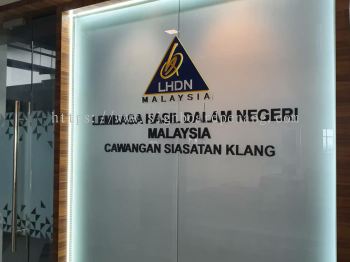 Lhdn 3D Acryic cut out box up lettering 3D signage at shah alam