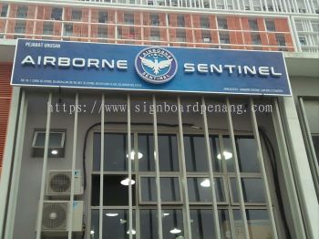 Airborne sentinel 3D eg box up led backlit signboard at bukit jelutong shah alam