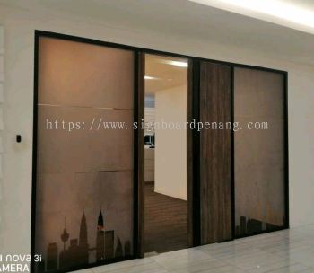 Frosted glass door sticker at bangsa Kuala Lumpur