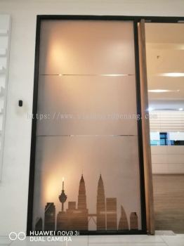 Frosted glass door sticker at bangsa Kuala Lumpur