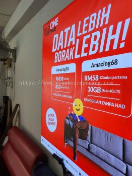 red one indoor Led frabic light box signage signboard at Kuala Lumpur and klang