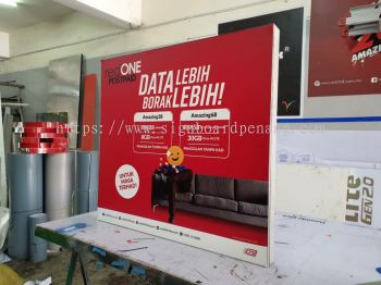 red one indoor Led frabic light box signage signboard at Kuala Lumpur and klang