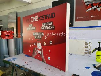 red one indoor Led frabic light box signage signboard at Kuala Lumpur and klang