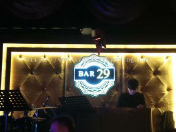 bar 29 3D led conceal box up lettering sigange at Bukit jalil Kuala Lumpur