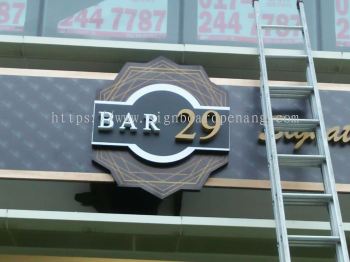 bar 29 3D led conceal box up lettering sigange at Bukit jalil Kuala Lumpur