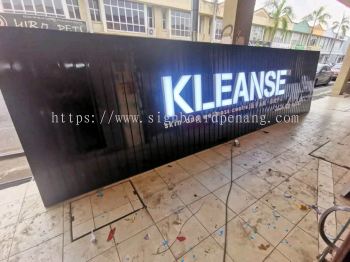 kleanse skin center Aluminum ceiling trims casing  3D LED channel box up lettering signage at bukit btinggi botanic klang 