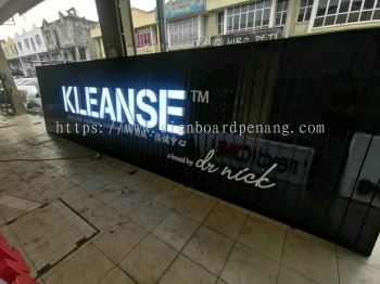 kleanse skin center Aluminum ceiling trims casing  3D LED channel box up lettering signage at bukit btinggi botanic klang 