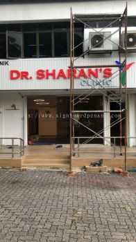 Dr sharan's aluminum ceiling trim Casing 3D LED channel box up lettering signage signboard at subang jaya