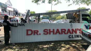 Dr sharan's aluminum ceiling trim Casing 3D LED channel box up lettering signage signboard at subang jaya