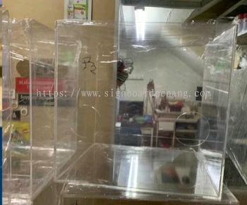 Acrylic DIY safety box  Kotak perlindungan intubasi 