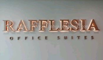 Fafflesia office suites Eg 3D box up led backlit lettering signage at landmark bukit tinggi klang 