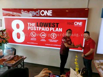 red one network indoor LED Fabric light box signage signboard at puchong Kuala Lumpur