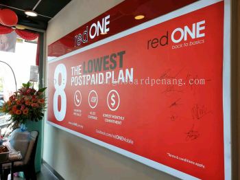 red one network indoor LED Fabric light box signage signboard at puchong Kuala Lumpur