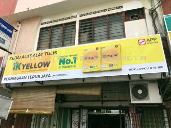 IK Yellow 3D acrylic LED box up lettering signboard at cheras Kuala Lumpur