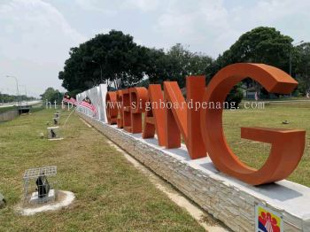 Putra sepang aluminum giant big 3d lettering signage at sepang Kuala Lumpur