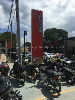 Mqcars Aluminum Pylon stand 3D LED channel box up lettering frontlit signage at Kuala Lumpur