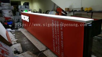 Mqcars Aluminum Pylon stand 3D LED channel box up lettering frontlit signage at Kuala Lumpur