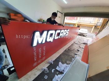 Mqcars Aluminum Pylon stand 3D LED channel box up lettering frontlit signage at Kuala Lumpur