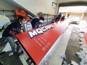 Mqcars Aluminum Pylon stand 3D LED channel box up lettering frontlit signage at Kuala Lumpur