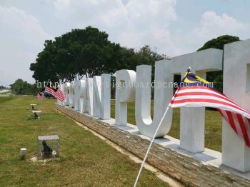 Aluminum Giant 3D Box up lettering stand signage at sepang Kuala Lumpur