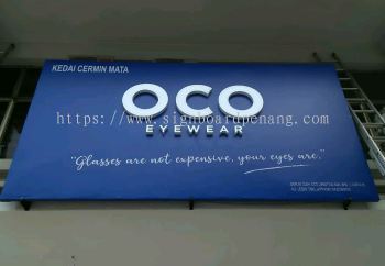 OCO eyewear 3D led channel box up lettering billboard at Kuala Lumpur