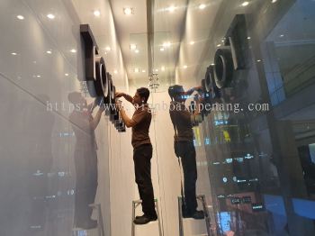 Top Man 3D box up channel led frontlit lettering signage signboard at shopping mall pavilion kuala lumpur