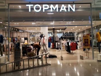 Top Man 3D box up channel led frontlit lettering signage signboard at shopping mall pavilion kuala lumpur