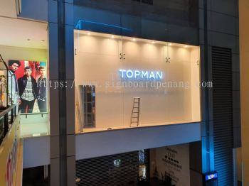 Top Man 3D box up channel led frontlit lettering signage signboard at shopping mall pavilion kuala lumpur