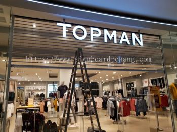 Top Man 3D box up channel led frontlit lettering signage signboard at shopping mall pavilion kuala lumpur