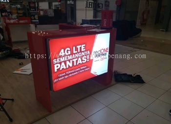 Red one aluminum cading fabric lightbox signage signboard at klang kuala lumpur