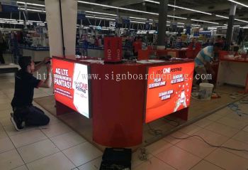 Red one aluminum cading fabric lightbox signage signboard at klang kuala lumpur