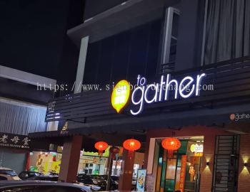 togather aluminum composite with 3D led frontlit lettering signage signboard at klang kuala lumpur