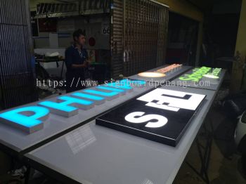 world one aluminium 3d led fronlit lettering signage signbaord at puchong kuala lumpur