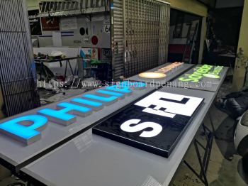 world one aluminium 3d led fronlit lettering signage signbaord at puchong kuala lumpur