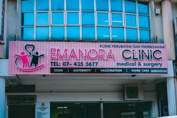 emanora aluminium ceiling trism casing base and 3d led frontlit lettering signage sigmboard at puchong kuala lumpur