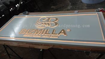 3D led backlit lettering stainless steel signage signboard at klang kuala lumpur puchong