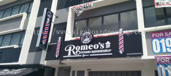 romeos aluminium ceiling trim casing base 3d led frontlit lettering signage signboard at klang kuala lumpur puchong shah alam