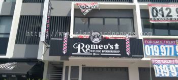 romeos aluminium ceiling trim casing base 3d led frontlit lettering signage signboard at klang kuala lumpur puchong shah alam