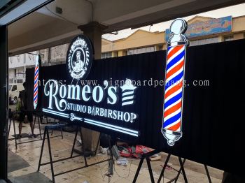 romeos aluminium ceiling trim casing base 3d led frontlit lettering signage signboard at klang kuala lumpur puchong shah alam