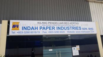 indah paper kilang factory gi metal signage signboard at klang kuala lumpur shah alam puchong kepong suang jaya kota kemuning damansara