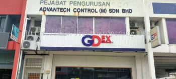 gdex aluminium ceiling trism casing 3d led frontlit lettering logo signage sigmboard at klang kuala lumpur shah alam puchong kepong damansara subang jaya 